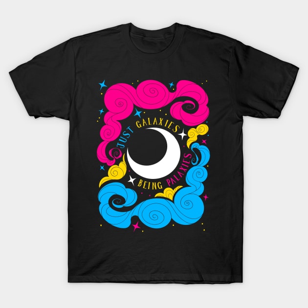 Just Galaxies Being Palaxies: Pan Variant T-Shirt by Fez Inkwright